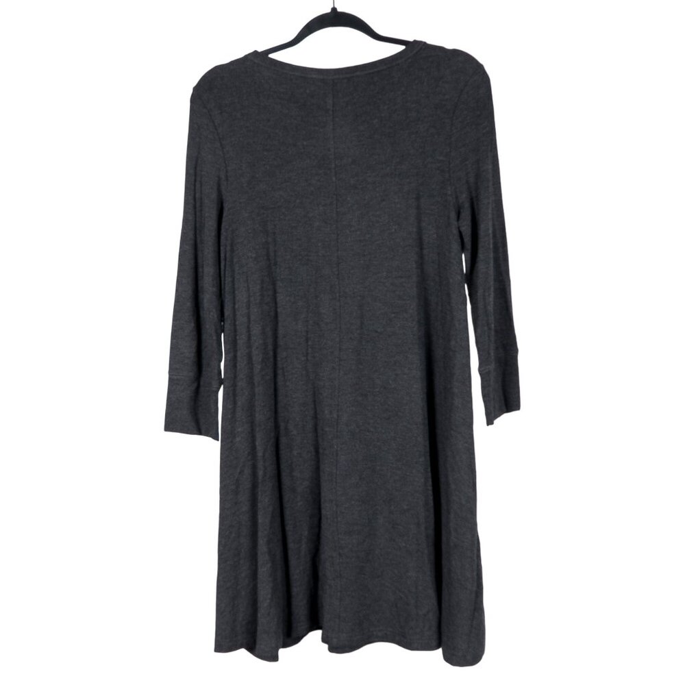 Workshop Republic Clothing Swing Dress M Womens Gray Long Sleeve Rayon Stretch - Picture 6 of 6